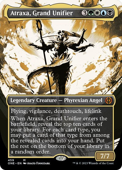 Atraxa, Grand Unifier (Showcase) (Step-and-Compleat Foil) (Phyrexia: All Will Be One) Near Mint