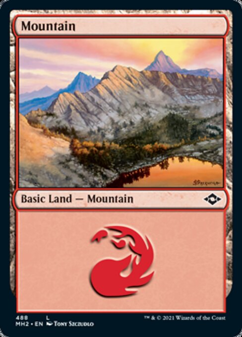 Mountain (488) (Modern Horizons 2) Near Mint Etched Foil