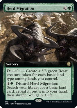 Herd Migration (Extended Art) (Dominaria United) Near Mint