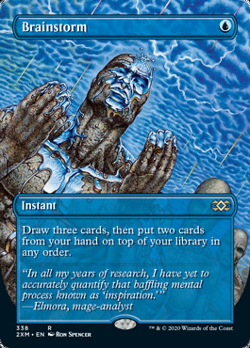 Brainstorm (Borderless) (Double Masters) Near Mint