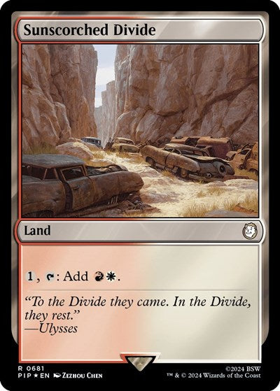 Sunscorched Divide (Surge Foil) (Universes Beyond: Fallout) Near Mint