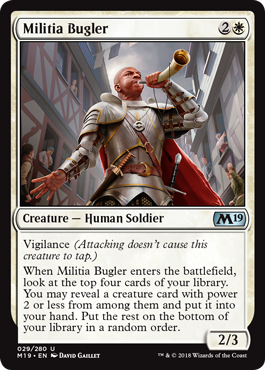 Militia Bugler (Magic 2019 Core Set) Near Mint