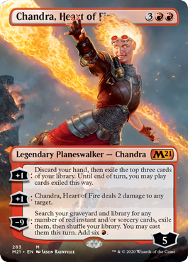 Chandra, Heart of Fire (283) (Borderless) (Magic 2021 Core Set) Near Mint