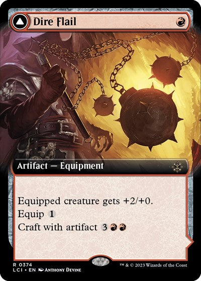 Dire Flail (Extended Art) (The Lost Caverns of Ixalan) Near Mint