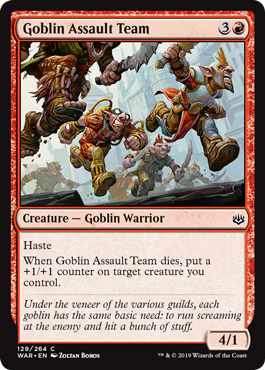 Goblin Assault Team (War of the Spark) Near Mint Foil