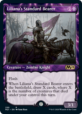 Liliana's Standard Bearer (Showcase) (Magic 2021 Core Set) Near Mint