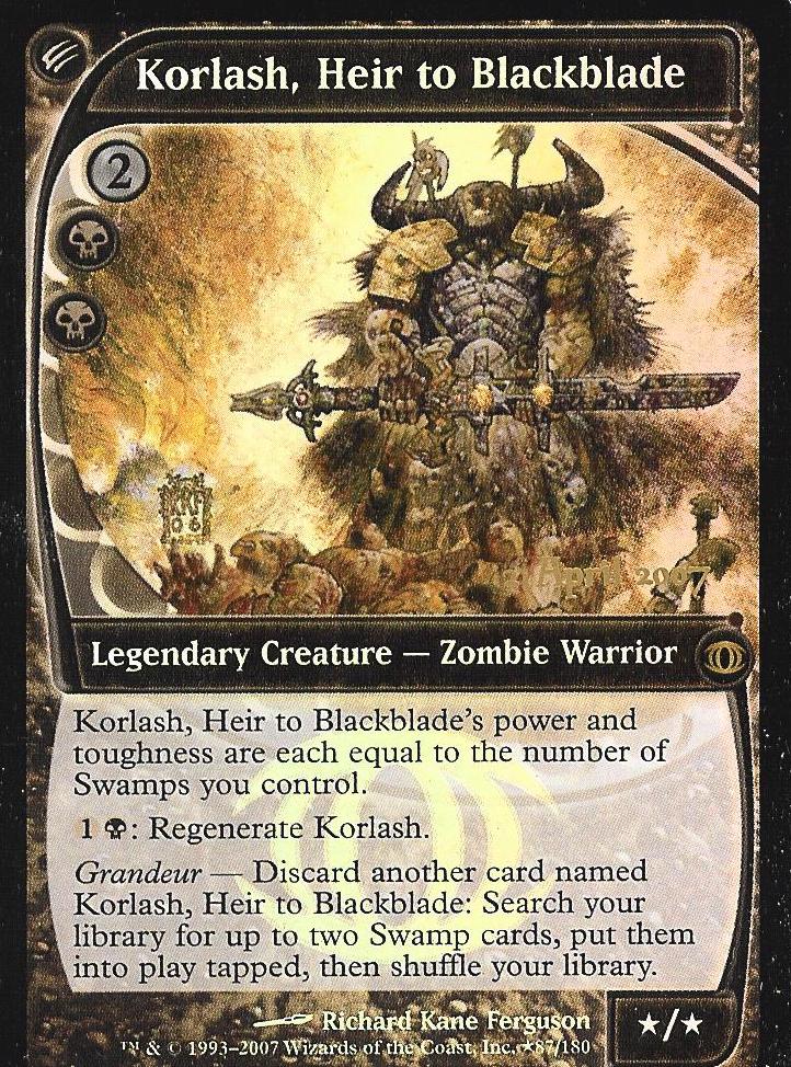 Korlash, Heir to Blackblade (FS Prerelease) (Promotional Cards) Near Mint Foil