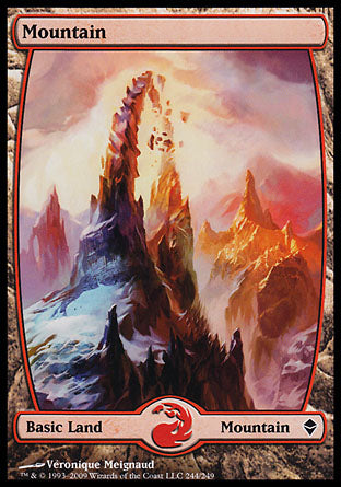 Mountain (244) (Zendikar) Light Play