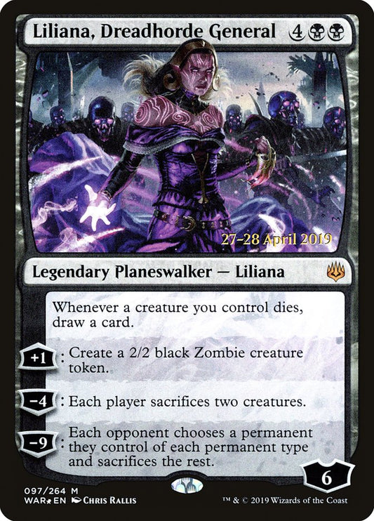 Liliana Dreadhorde General Prerelease (Promotional Cards) Near Mint Foil