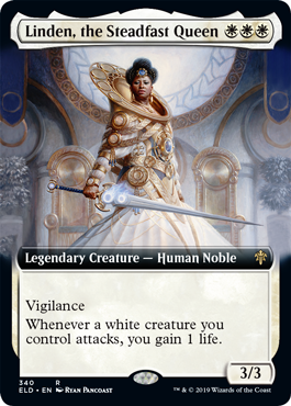 Linden the Steadfast Queen (Extended Art) (Throne of Eldraine) Near Mint Foil