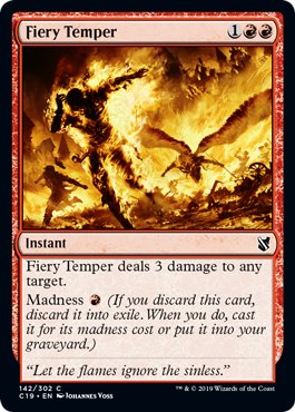 Fiery Temper (Commander 2019) Near Mint