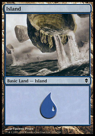 Island (257a) (Zendikar) Near Mint