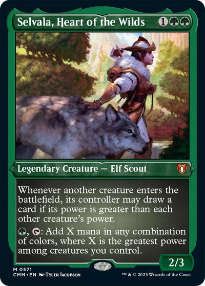 Selvala, Heart of the Wilds (Foil Etched) (Commander Masters) Near Mint