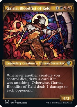 Garna, Bloodfist of Keld (Textured Foil) (Dominaria United) Near Mint