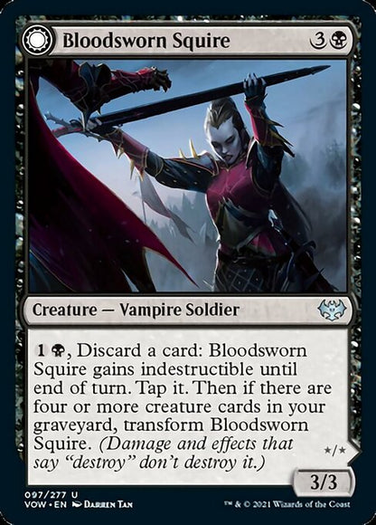 Bloodsworn Squire / Bloodsworn Knight (Innistrad: Crimson Vow) Near Mint