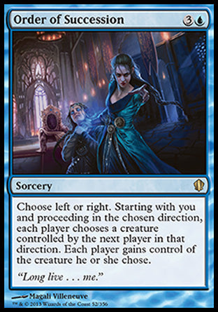 Order of Succession (Commander 2013 Edition) Near Mint