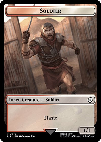 Soldier (0010) / Food (0012) Double-Sided Token (Universes Beyond: Fallout) Near Mint