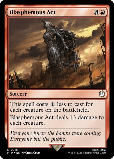 Blasphemous Act (Surge Foil) (Universes Beyond: Fallout) Near Mint