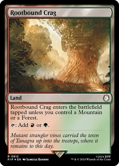 Rootbound Crag (Surge Foil) (Universes Beyond: Fallout) Near Mint