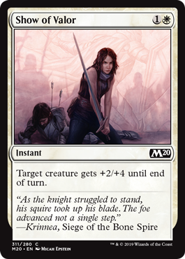 Show of Valor (Magic 2020 Core Set) Near Mint