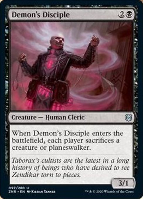 Demon's Disciple (Zendikar Rising) Near Mint Foil