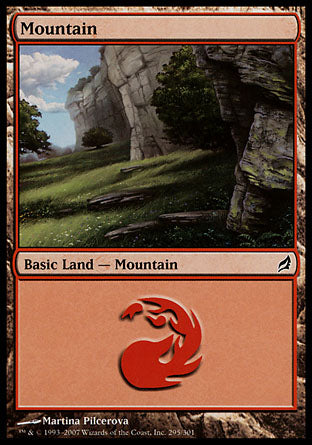 Mountain (295) (Lorwyn) Light Play Foil