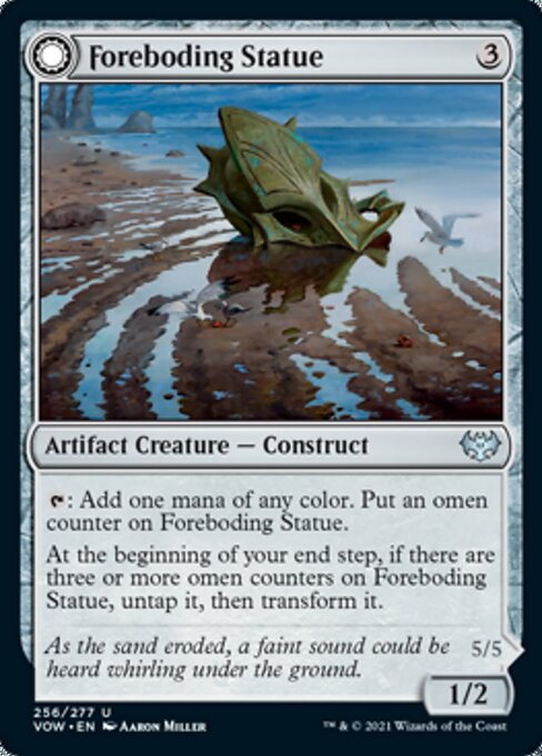 Foreboding Statue / Forsaken Thresher (Innistrad: Crimson Vow) Near Mint Foil