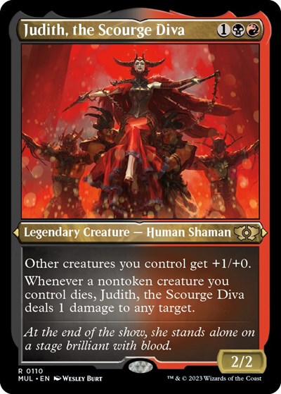 Judith, the Scourge Diva (Foil Etched) (March of the Machine: Multiverse Legends) Near Mint