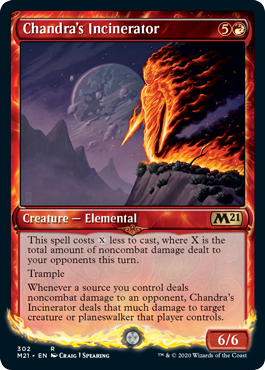 Chandra's Incinerator (Showcase) (Magic 2021 Core Set) Near Mint Foil