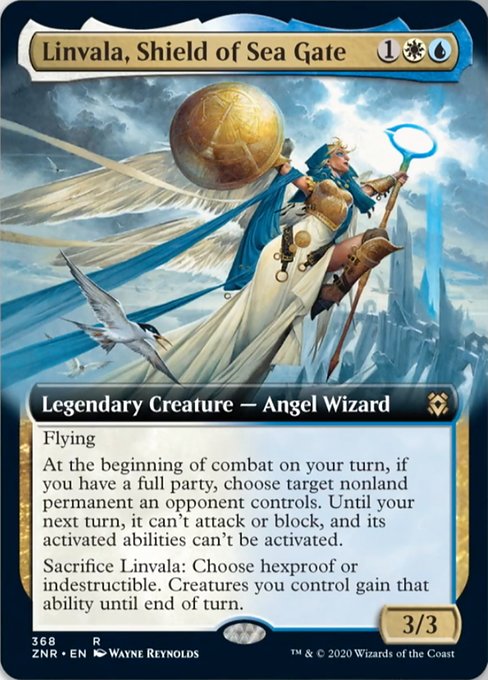 Linvala, Shield of Sea Gate (Extended Art) (Zendikar Rising) Near Mint
