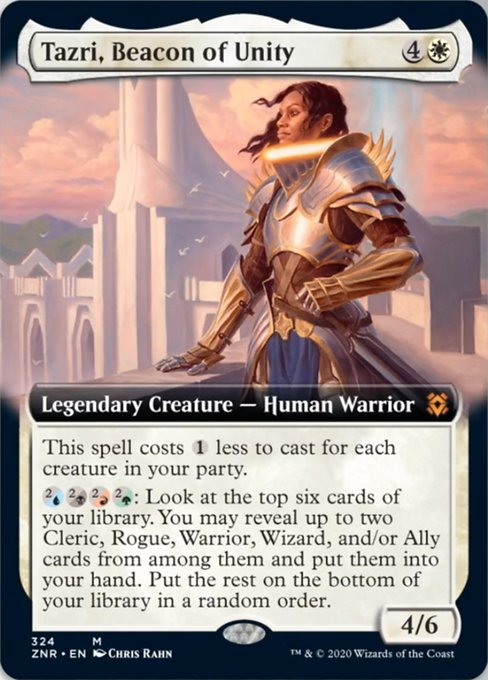 Tazri, Beacon of Unity (Extended Art) (Zendikar Rising) Near Mint