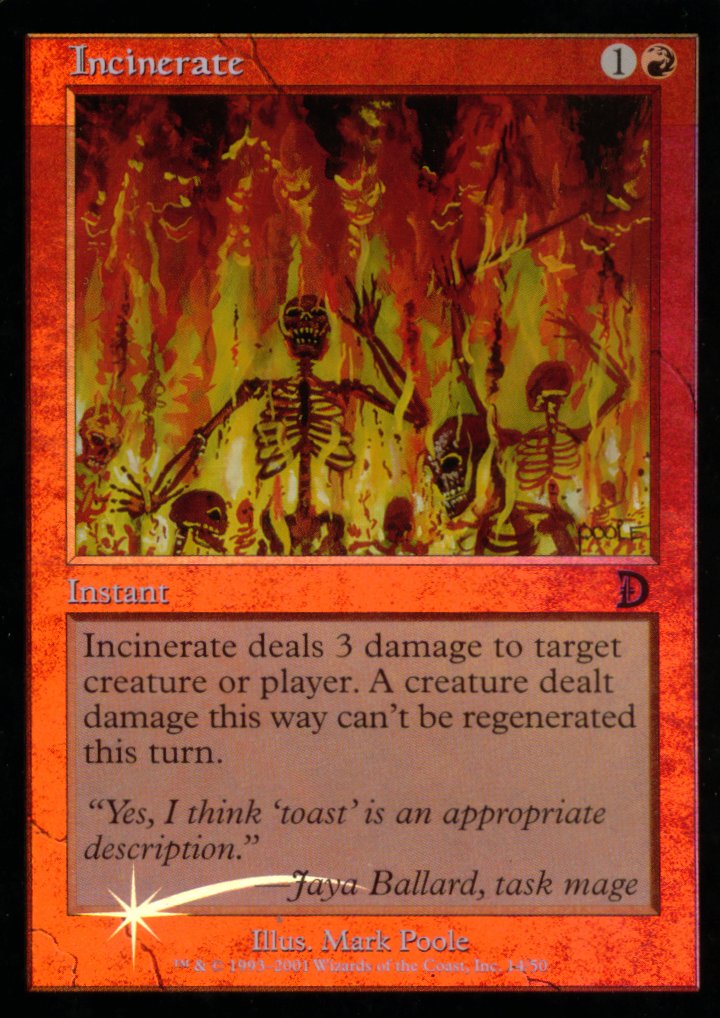 Incinerate (Deckmaster) (Promotional Cards) Near Mint
