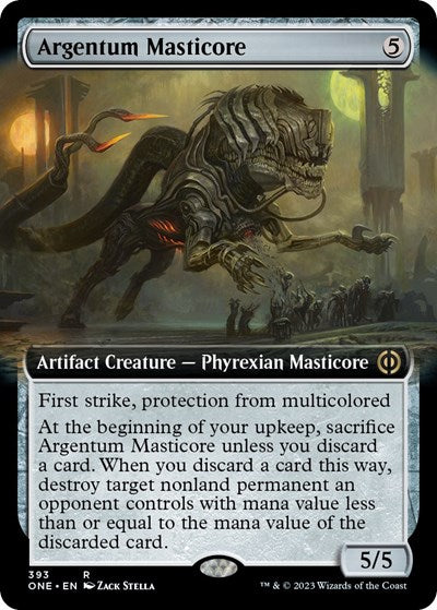 Argentum Masticore (Extended Art) (Phyrexia: All Will Be One) Near Mint