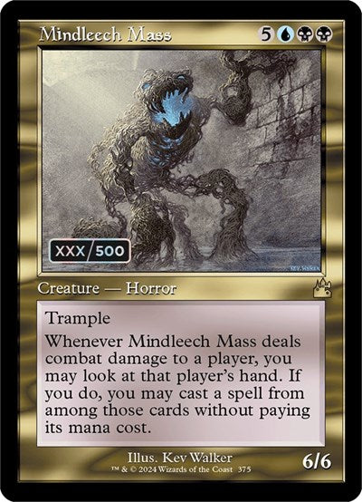 Mindleech Mass (Retro Frame) (Serial Numbered) (Ravnica Remastered) Near Mint