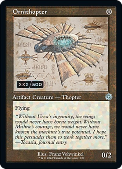 Ornithopter (Schematic) (Serial Numbered) (The Brothers' War: Retro Frame Artifacts) Near Mint
