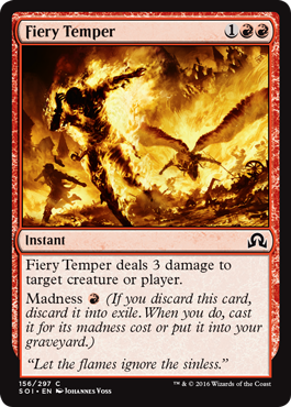 Fiery Temper (Shadows Over Innistrad) Near Mint Foil