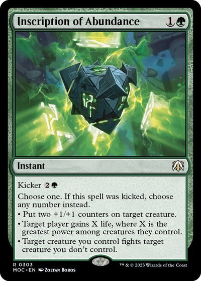 Inscription of Abundance (Commander: March of the Machine) Near Mint