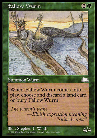 Fallow Wurm (Weatherlight) Light Play