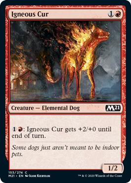 Igneous Cur (Magic 2021 Core Set) Near Mint