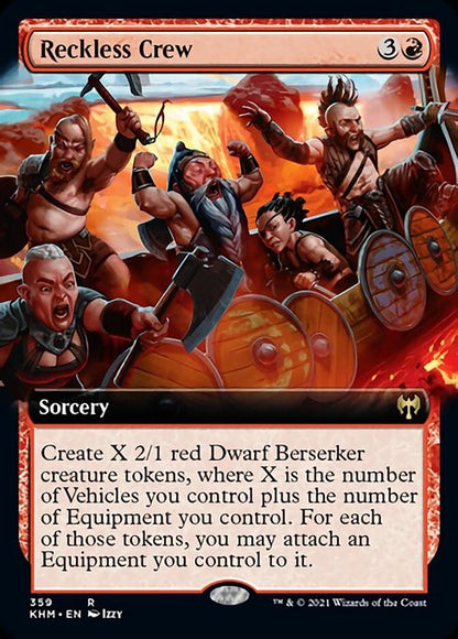 Reckless Crew (Extended Art) (Kaldheim) Near Mint