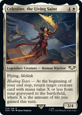 Celestine, the Living Saint (Surge Foil) (Universes Beyond: Warhammer 40K) Near Mint