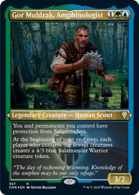 Gor Muldrak, Amphinologist (Foil Etched) (Commander Legends) Near Mint Foil