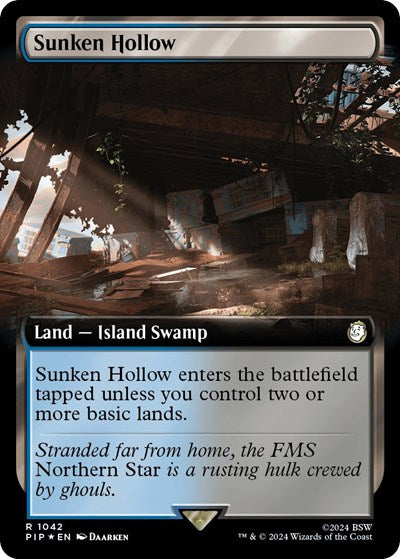 Sunken Hollow (Extended Art) (Surge Foil) (Universes Beyond: Fallout) Near Mint