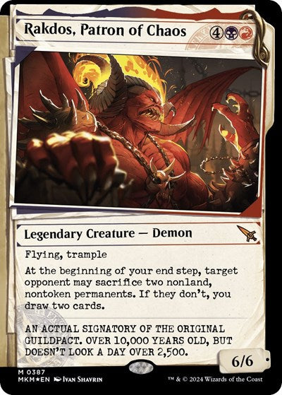 Rakdos, Patron of Chaos (Showcase) (Invisible Ink) (Murders at Karlov Manor) Near Mint