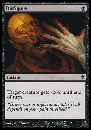 Disfigure (Zendikar) Near Mint Foil Spanish