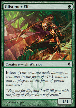 Glistener Elf (New Phyrexia) Near Mint Foil