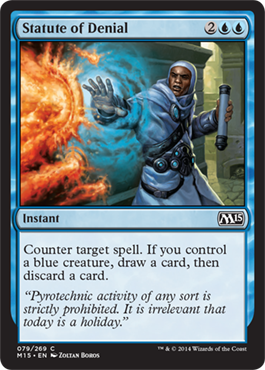 Statute of Denial (Magic 2015 Core Set) Near Mint Foil