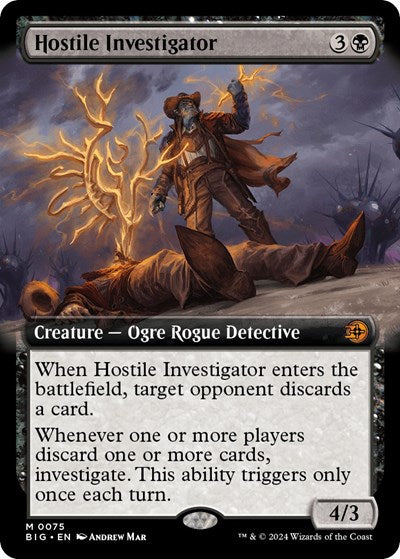Hostile Investigator (Extended Art) (Outlaws of Thunder Junction: The Big Score) Near Mint