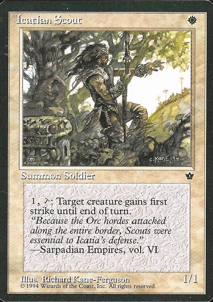 Icatian Scout (3) (Fallen Empires) Near Mint