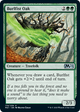 Burlfist Oak (Magic 2021 Core Set) Near Mint Foil
